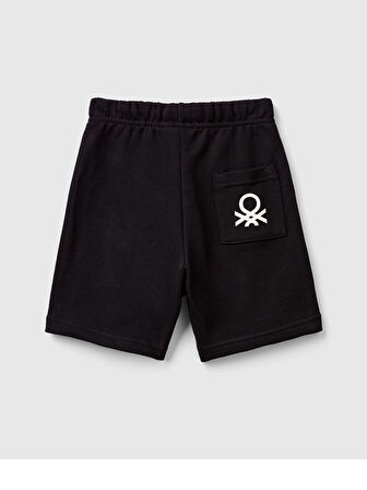 Benetton Erkek Çocuk Şort 1-6 Yaş Siyah