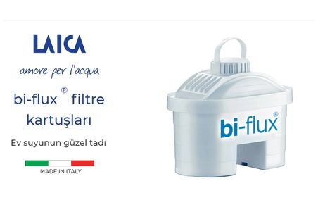 LAICA Stream ( Beyaz ) Akıllı Filtreli Su Arıtmalı Filtre Sürahi 2.30LT + Bi-Flux 4'lü Yedek Filtre