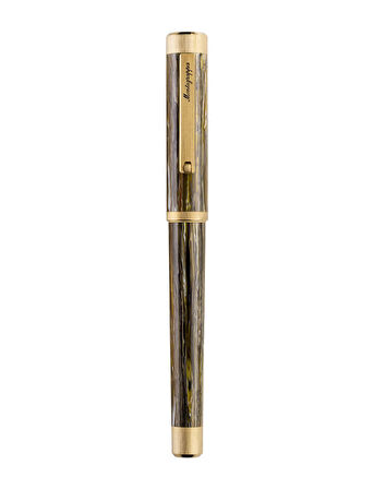 Montegrappa Zero Zodiac Capricorn Dolma Kalem, Yellow Gold Ip Steel, Medium, Steel Nib ISZEZ3IY_M3