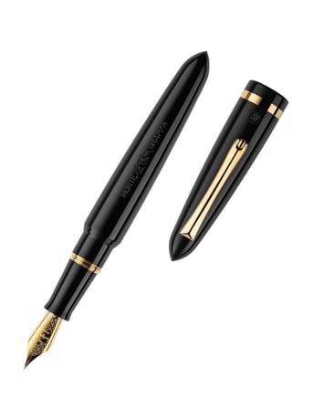Montegrappa Venetia Dolma Kalem, Siyah, Çelik uç ISVEN_AC