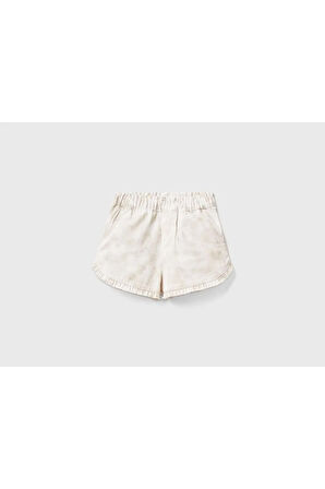 United Colors Of Benetton Kadın / Kız Krem Şort (Model Kodu: 223P4I8Bc901A )