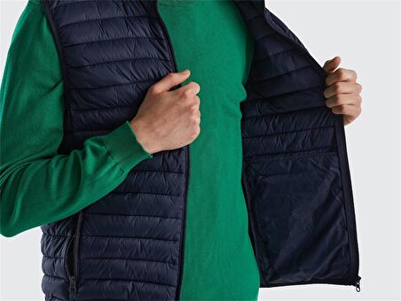 BENETTON ERKEK ECO-RECYLE DOLGULU PUFA YELEK