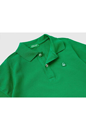 Erkek Çocuk Yeşil Logolu Polo T-shirt