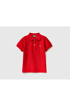 Erkek Çocuk Kırmızı Logolu Polo T-shirt