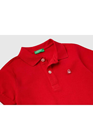 Erkek Çocuk Kırmızı Logolu Polo T-shirt