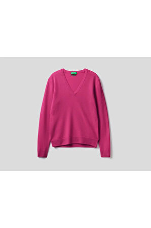 United Colors of Benetton Kadın Eflatun Kazak Model Kodu: 122A1002D4488