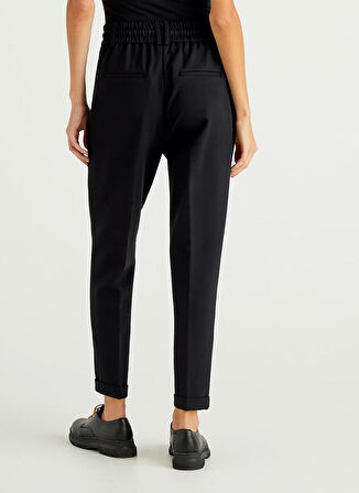 Benetton Yüksek Bel Normal Siyah Kadın Pantolon 312144DI4DF00J