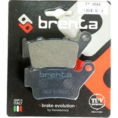 Brenta Organik Fren Balata Ft 3088 Yamaha Xt660 Z Tenere 08-15 / Xtz700 Tenere 15-21 (208) Bajaj Ns 