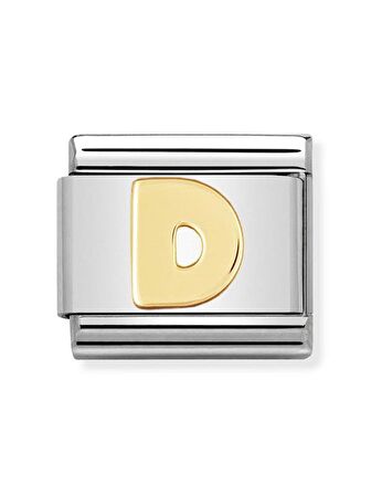 Composable Classic Dekoratif Link - Harfler - D harfi - (04 D) 18K Altın