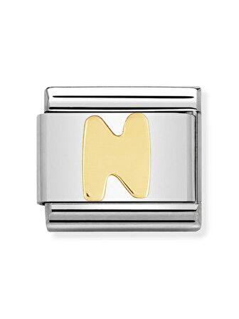 Composable Classic Dekoratif Link - Harfler - N harfi - (14 N) 18K Altın