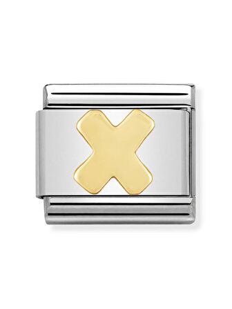 Composable Classic Dekoratif Link - Harfler - X harfi - (24 X) 18K Altın