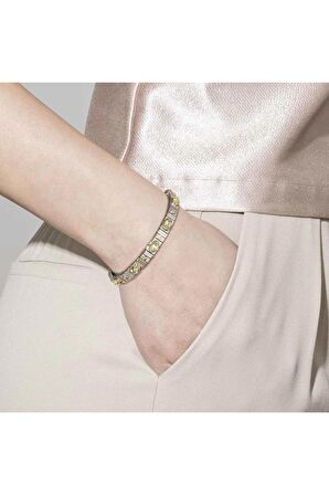 18K altın ve 10 taşlı paslanmaz Çelik EXTENSION Bileklik (ler) (010_ruby)