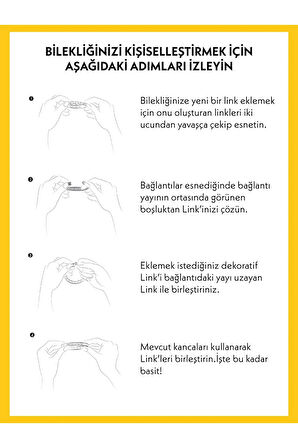 Kişiselleştirilebilir Dekoratif Linkli Klasik Altın Sarısı Paslanmaz Çelik Bileklik - Kabartma Kalp