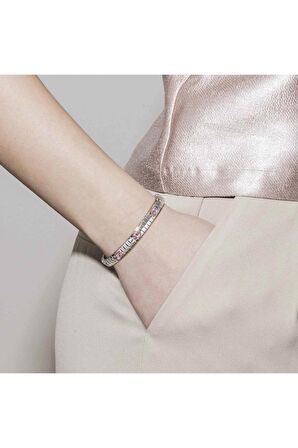 18K altın ve 1 kübik zirkonya (011_Siyah) ile paslanmaz çelik içinde EXTENSION Bileklik (ler)