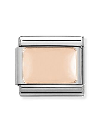 Composable Classic Dekoratif Link - Plakalar - Sade - (01 Plate) 9K Rose Altın