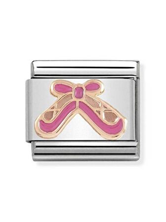 Composable Classic Dekoratif Link - Kabartma - Balet -  9K Rose Altın