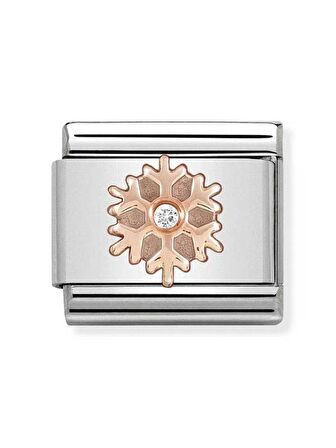 Composable Classic Dekoratif Link - Semboller - Kar Tanesi -  9K Rose Altın