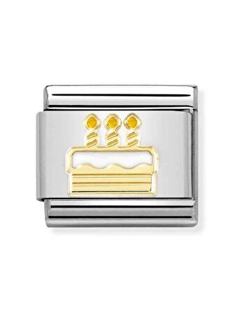 Composable Classic Dekoratif Link - Semboller - Doğumgünü pastası -  18K Altın