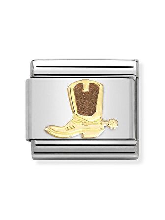 Composable Classic Dekoratif Link - Günlük Hayat - Kovboy Çizmesi - (48 Boots) 18K Altın