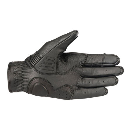 Alpinestars Crazy Eight Korumalı Deri Motosiklet Eldiveni Siyah