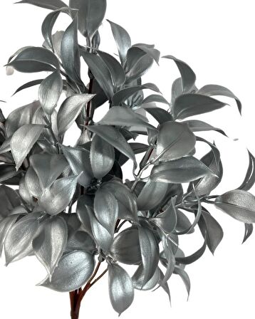 Yapay Çiçek Gümüş Gri Limon Yaprağı Demet Şimşir Demeti Garnitür Aradal Dekoratif Yapay Bitki