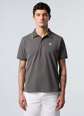 North Sails Gri Erkek Regular Fit Logo Baskılı T-Shirt NS0000692452