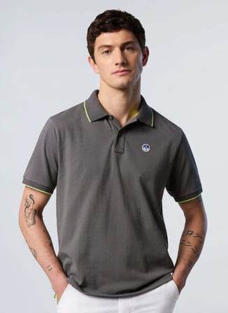 North Sails Gri Erkek Regular Fit Logo Baskılı T-Shirt NS0000692452
