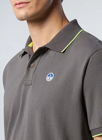North Sails Gri Erkek Regular Fit Logo Baskılı T-Shirt NS0000692452
