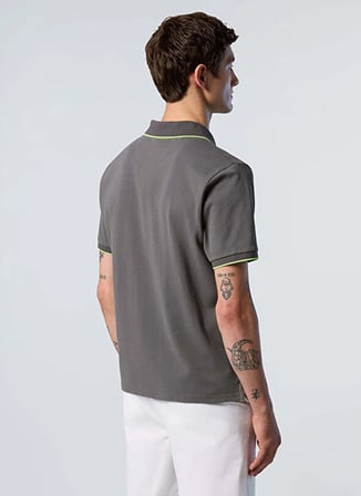 North Sails Gri Erkek Regular Fit Logo Baskılı T-Shirt NS0000692452