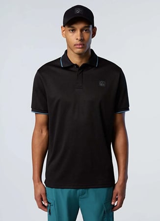 North Sails Siyah Erkek Regular Fit Logo Baskılı T-Shirt NS0000692482