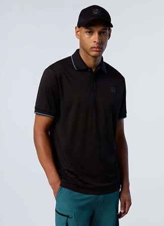 North Sails Siyah Erkek Regular Fit Logo Baskılı T-Shirt NS0000692482