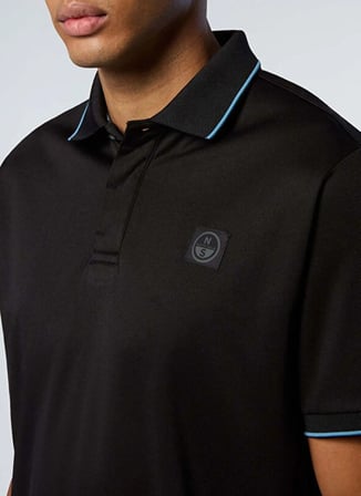 North Sails Siyah Erkek Regular Fit Logo Baskılı T-Shirt NS0000692482