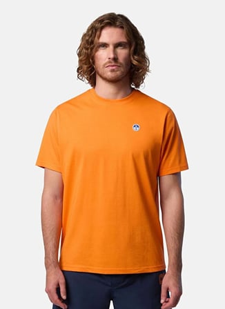 North Sails Turuncu Erkek Regular Fit Logo Baskılı T-Shirt NS0000692970