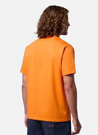 North Sails Turuncu Erkek Regular Fit Logo Baskılı T-Shirt NS0000692970