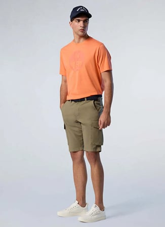 North Sails Turuncu Erkek Regular Fit Logo Baskılı T-Shirt NS0000692972