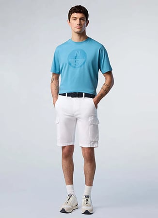 North Sails Mavi Erkek Regular Fit Logo Baskılı T-Shirt NS0000692972