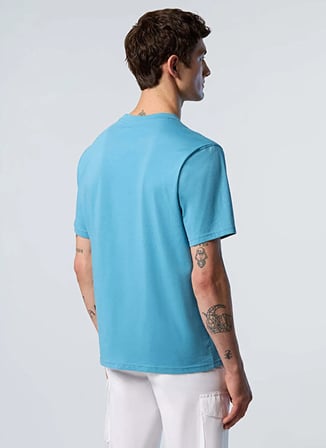 North Sails Mavi Erkek Regular Fit Logo Baskılı T-Shirt NS0000692972