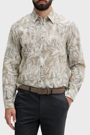 Armani Exchange Desenli Oversize Uzun Kollu Gömlek Erkek GÖMLEK XM002290 AF22716 F1146 KREM