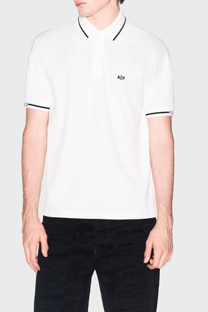 Armani Exchange Pamuklu Regular Fit Logolu Düğmeli Polo Erkek POLO XM002356 AF13026 U0009 BEYAZ