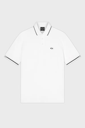 Armani Exchange Pamuklu Regular Fit Logolu Düğmeli Polo Erkek POLO XM002356 AF13026 U0009 BEYAZ