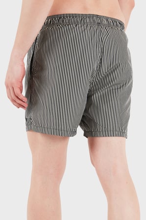 Emporio Armani Çizgili Mayo Short Erkek DENİZ ŞORTU EM000583 AF20445 F1039 SİYAH-BEJ