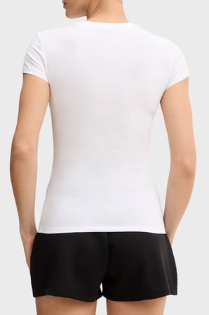 Armani Exchange Pamuklu Slim Fit Bisiklet Yaka T Shirt Bayan T SHİRT XW002327 AF10358 U0002 BEYAZ
