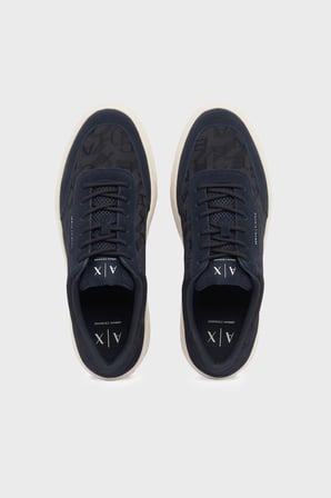 Armani Exchange Hakiki Deri Logolu Sneaker Ayakkabı Erkek AYAKKABI XM002626 AF24947 ZB004 LACİVERT