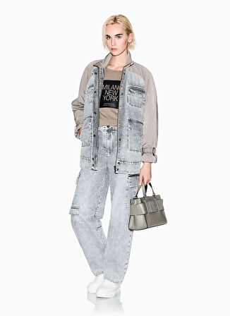 Armani Exchange Standart Bej - Gri Kadın Ceket XW001393