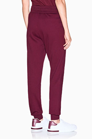 Kadın Regular Fit Baskı Logolu Jogger Eşofman Altı - Mürdüm | S