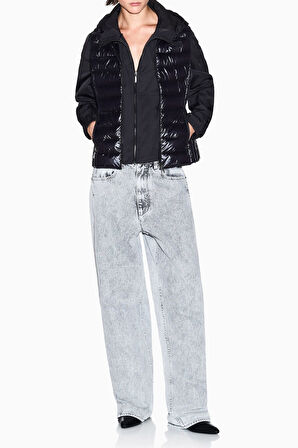 Kadın Slim Fit Kapitone Şişme Yelek - Siyah | S