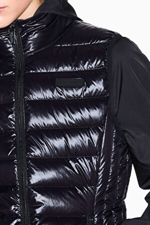 Kadın Slim Fit Kapitone Şişme Yelek - Siyah | L