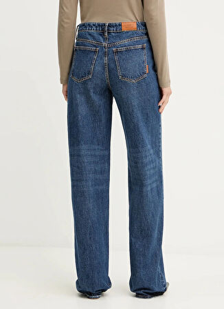 Armani Exchange Yüksek Bel Düz Paça Standart Antrasit Kadın Denim Pantolon XW000056