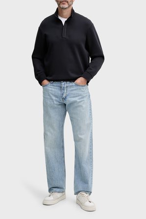 Armani Exchange Pamuklu Regular Fit Yarım Fermuarlı Dik Yaka Sweat Erkek SWEAT XM001295 AF10818 UB101 LACİVERT