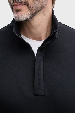 Armani Exchange Pamuklu Regular Fit Yarım Fermuarlı Dik Yaka Sweat Erkek SWEAT XM001295 AF10818 UB101 LACİVERT